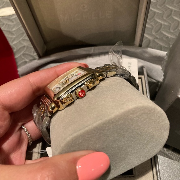 NWT Michele Deco Day Two-Tone Diamond Dial Watch - Picture 7 of 9